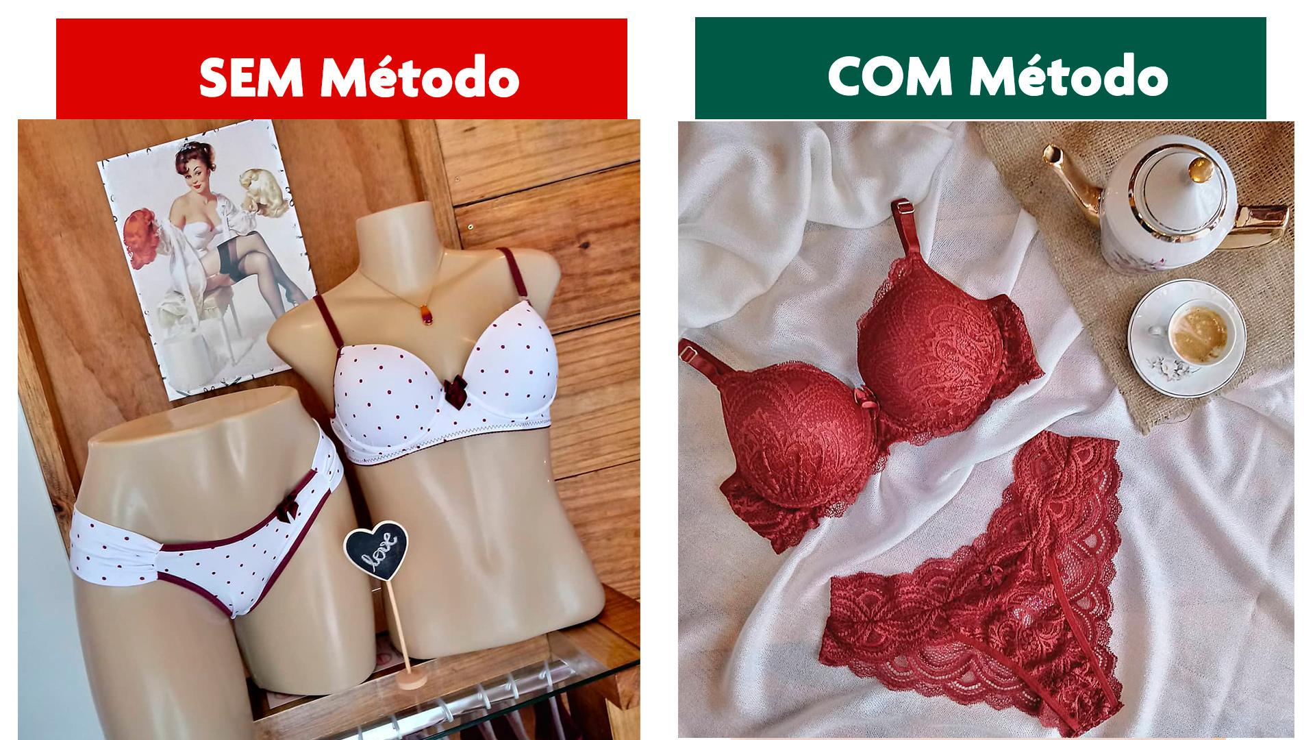 como tirar foto de lingerie antes e depois