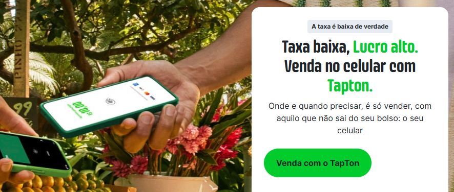 transforme seu celular em maquininha de graça com o TapTon