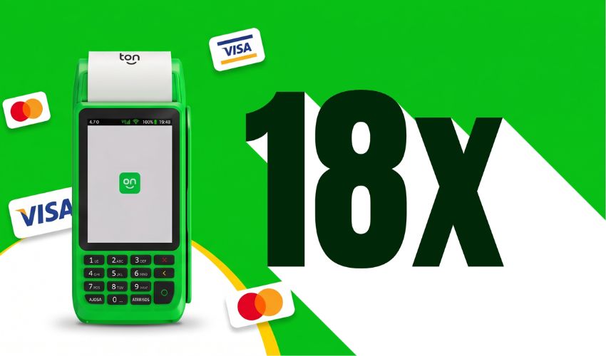 maquina de cartão que parcela em 18x