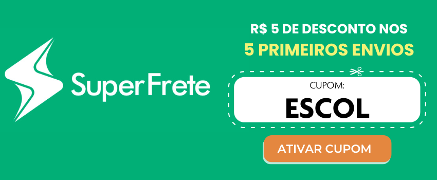 ferramenta para ecommerce superfrete cupom ESCOL